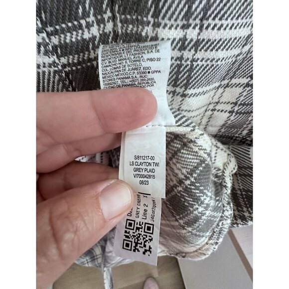 Old‎ Navy Women's Grey Plaid Shacket Jacket Cotton Shirt XL Cottagecore Warmth - Picture 11 of 13